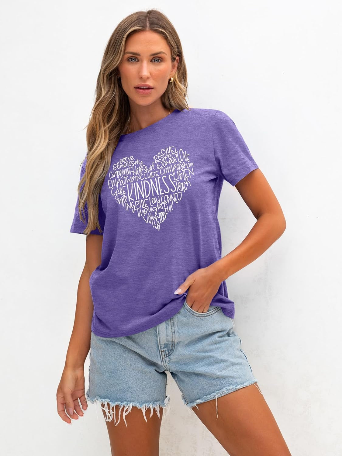 Womens Kindness Shirts Be Kind Teacher Graphic Tees Short Sleeve Love Tops