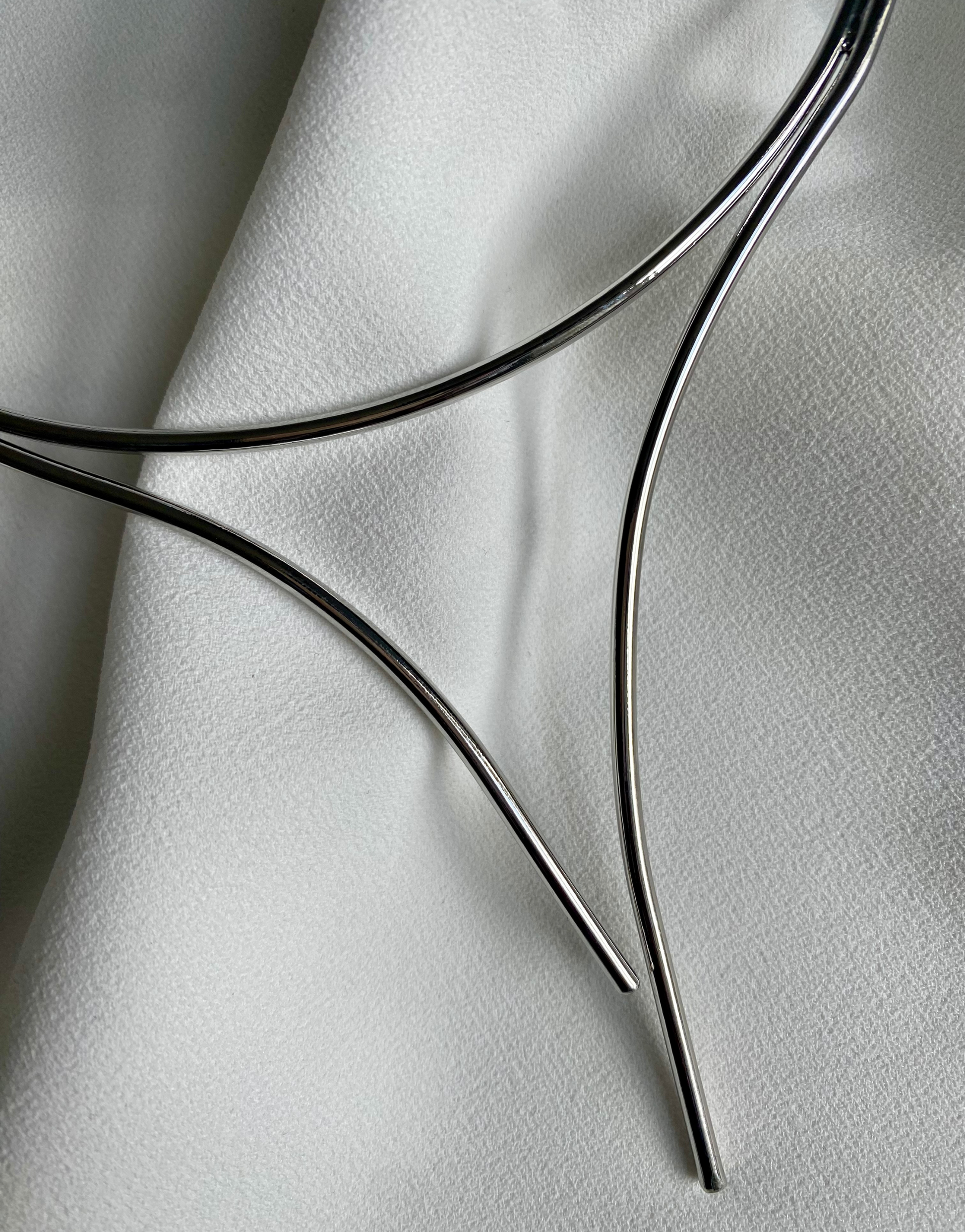 OMEGA Minimalist Silver Plated Wire Cuff Necklace