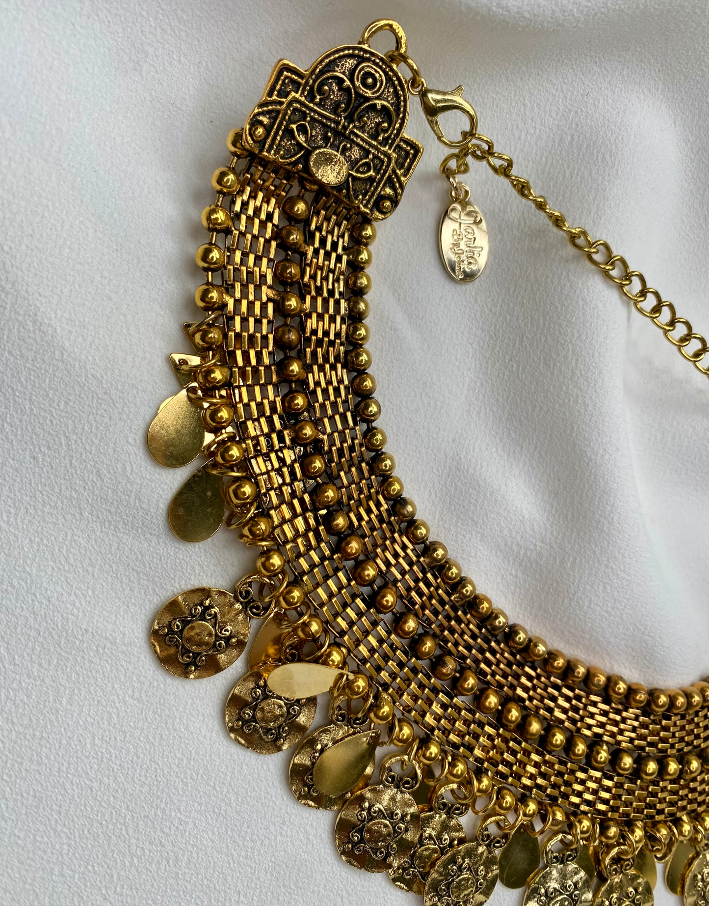 DAKAHLIA Gold Coin Statement Tribal Choker