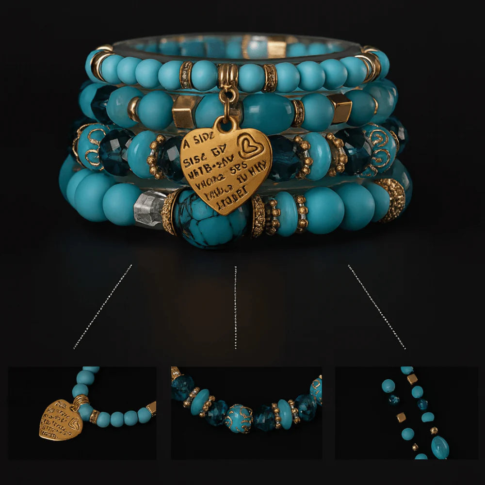 Bohemian Beaded Bracelet Set for Women & Men Handmade Stretch Stackable Bracelets