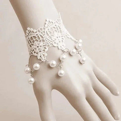 The Touch of Vintage Victorian Style Crochet Necklace and Bracelet Set