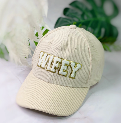 Wifey Corduroy Ball Cap