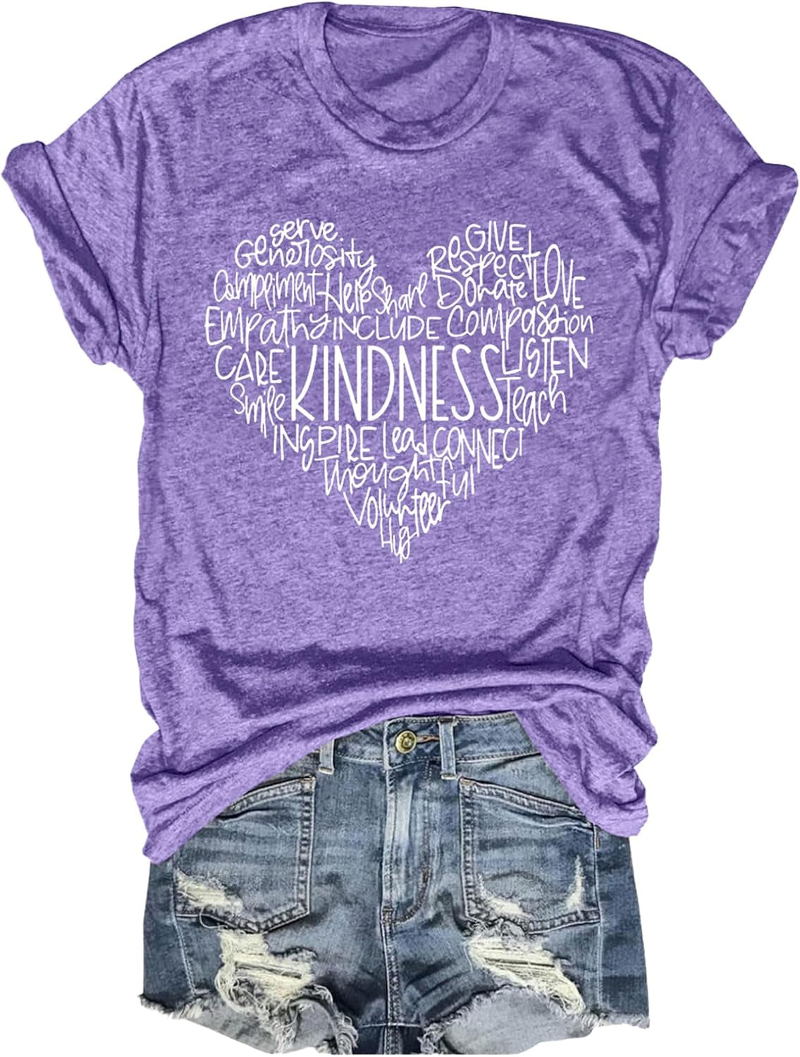 Womens Kindness Shirts Be Kind Teacher Graphic Tees Short Sleeve Love Tops