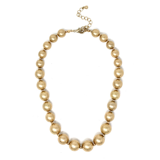 Elegant Precious Ball & Bead Necklace – A Timeless Statement Piece