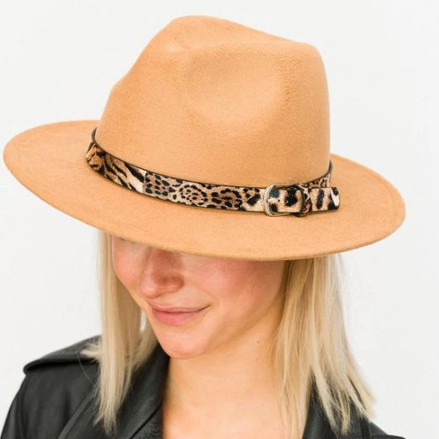 Leopard Band Fedora Hat