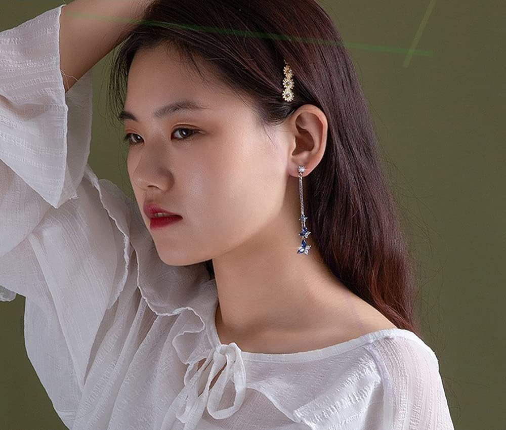 Butterfly Earring for Women Crystal Butterfly Tassel Earrings Long Drop Dangle Earrings Jewelry for Women Sparkle Colorful Zircon Animal Butterflys Pendant Earrings