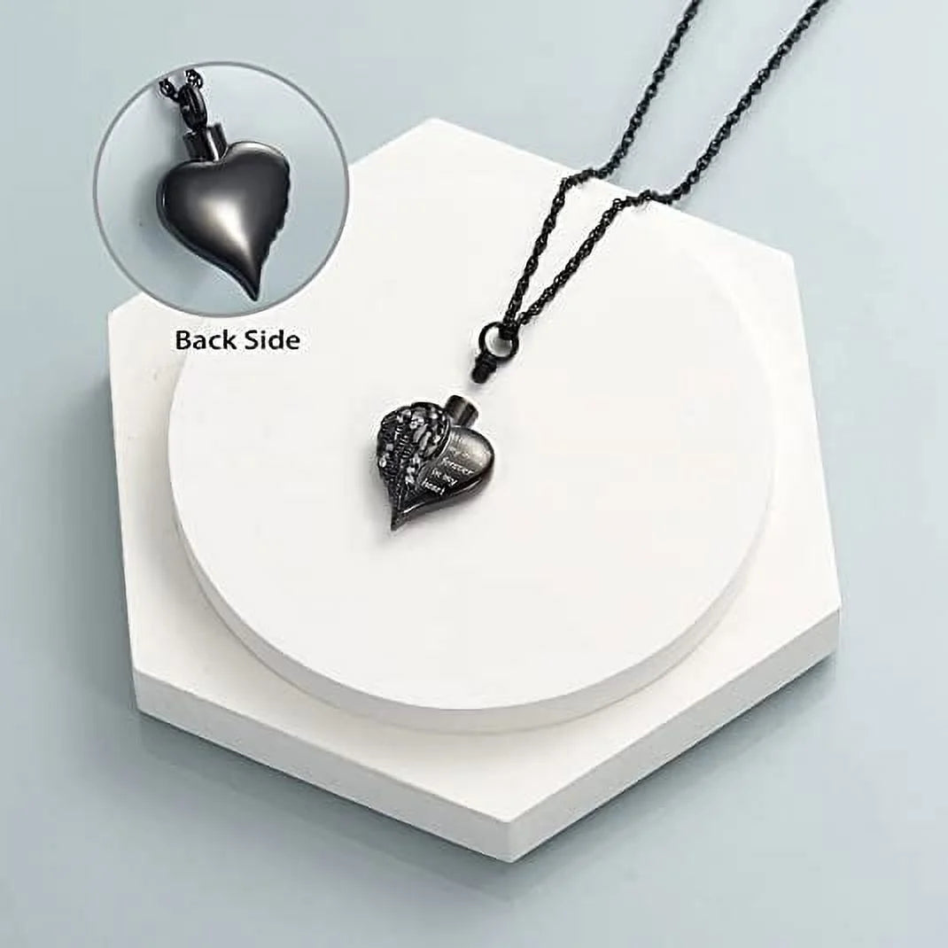Pendant Black Necklaces, Stainless Steel, 0.83”L*1.1”H Inch, 14.7G