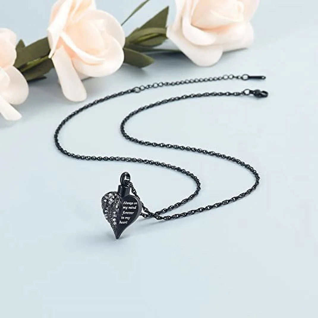Pendant Black Necklaces, Stainless Steel, 0.83”L*1.1”H Inch, 14.7G